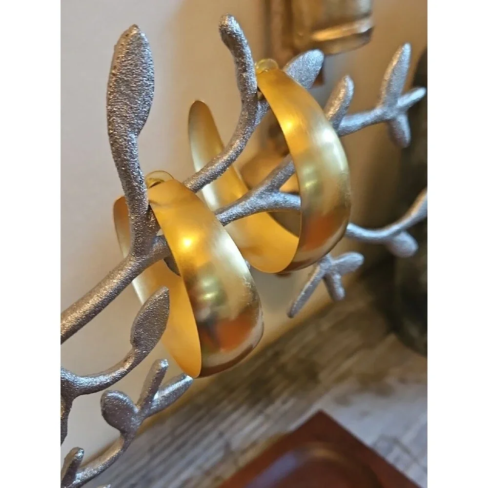 Matte Gold-Tone Wide Hoop Earrings